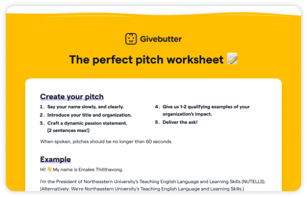 The perfect nonprofit pitch image
