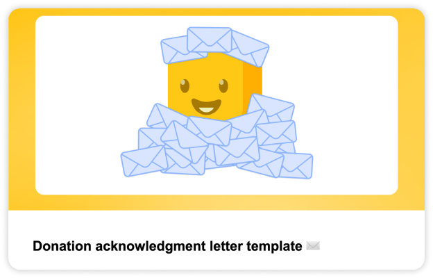 Donor acknowledgment letter template image