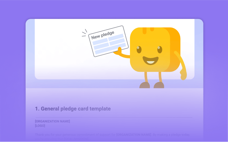 Pledge card graphic