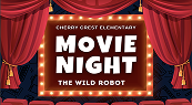 The Wild Robot movie night flyer