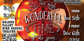 Holiday show flyer with ornament