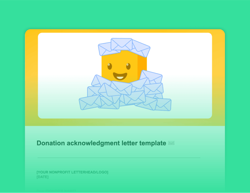 Donor acknowledgment letter freebie graphic