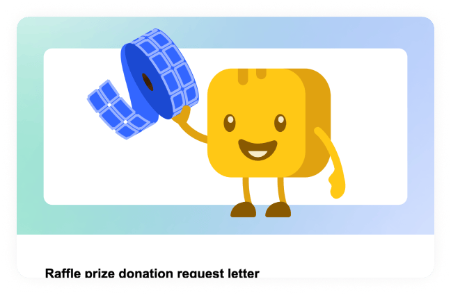 Raffle prize donation request template graphic