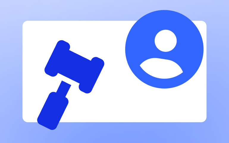 gavel and person icons